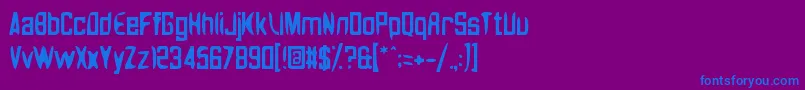 NoasarckQuattro Font – Blue Fonts on Purple Background