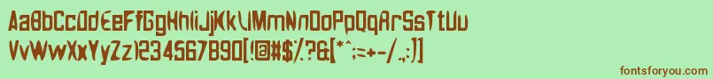 NoasarckQuattro Font – Brown Fonts on Green Background