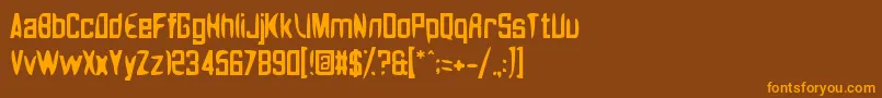 NoasarckQuattro Font – Orange Fonts on Brown Background