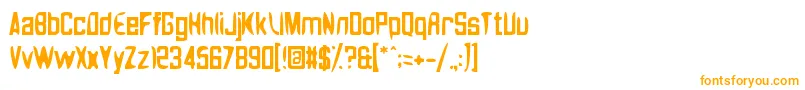 NoasarckQuattro Font – Orange Fonts on White Background