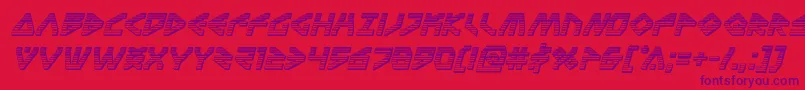 Шрифт Terrafirmachromeital – фиолетовые шрифты на красном фоне