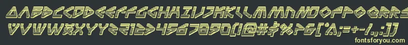 Terrafirmachromeital Font – Yellow Fonts on Black Background
