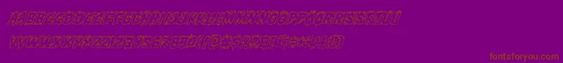 Hotkissoutital Font – Brown Fonts on Purple Background