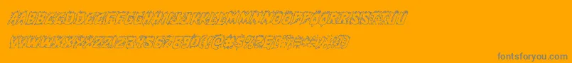 Hotkissoutital-Schriftart – Graue Schriften auf orangefarbenem Hintergrund