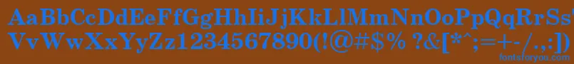 Scb75C Font – Blue Fonts on Brown Background