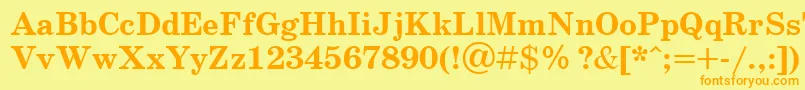 Scb75C Font – Orange Fonts on Yellow Background