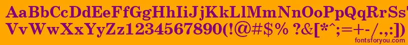 Scb75C Font – Purple Fonts on Orange Background