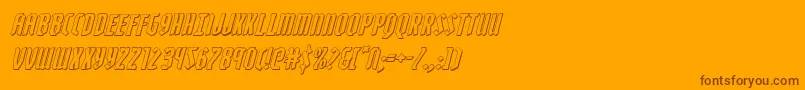 Zollern3Dital-Schriftart – Braune Schriften auf orangefarbenem Hintergrund