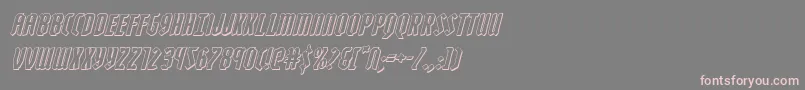 Шрифт Zollern3Dital – розовые шрифты на сером фоне