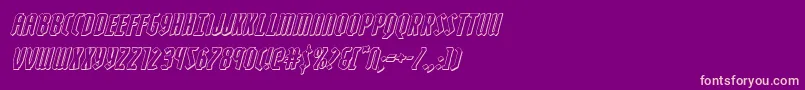 Zollern3Dital Font – Pink Fonts on Purple Background