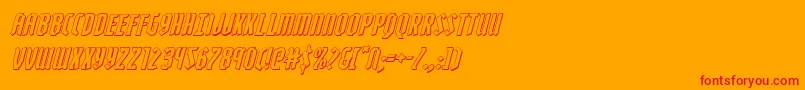 Zollern3Dital-Schriftart – Rote Schriften auf orangefarbenem Hintergrund