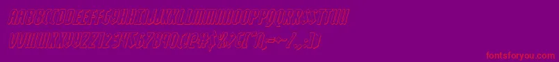 Zollern3Dital Font – Red Fonts on Purple Background