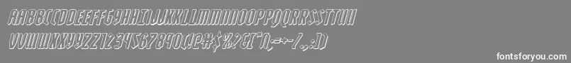 フォントZollern3Dital – 灰色の背景に白い文字