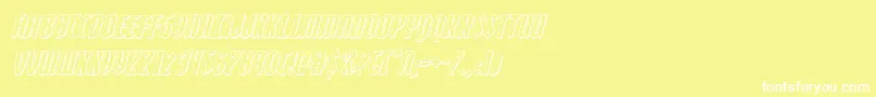 Zollern3Dital Font – White Fonts on Yellow Background