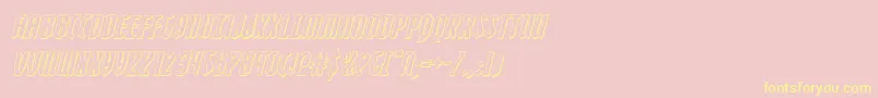 Zollern3Dital Font – Yellow Fonts on Pink Background