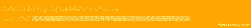 Saiba mais sobre a fonte Blacksmith Fonte Blacksmith – fontes amarelas em um fundo laranja