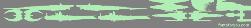 FamousSpaceships Font – Green Fonts on Gray Background