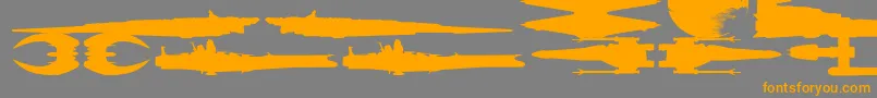FamousSpaceships Font – Orange Fonts on Gray Background