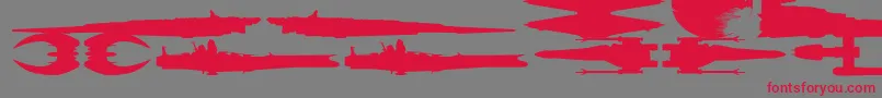 FamousSpaceships Font – Red Fonts on Gray Background