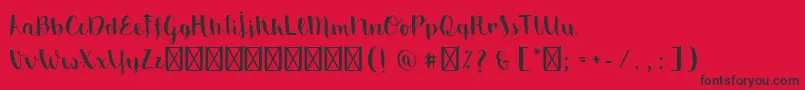 EmilyTheBrush Font – Black Fonts on Red Background