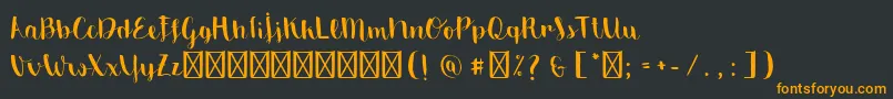 EmilyTheBrush Font – Orange Fonts on Black Background