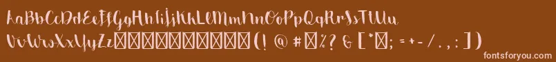 Шрифт EmilyTheBrush – розовые шрифты на коричневом фоне