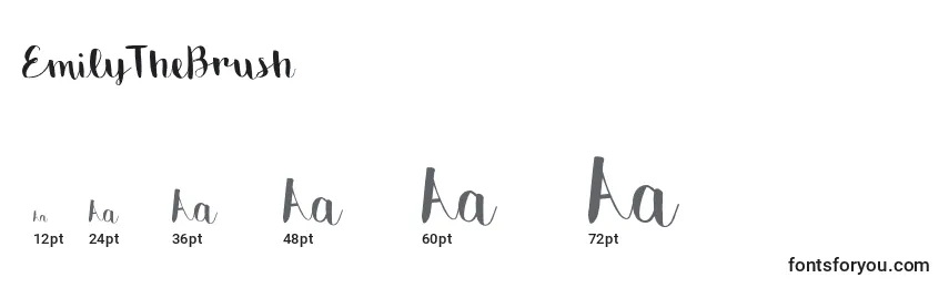 EmilyTheBrush Font Sizes