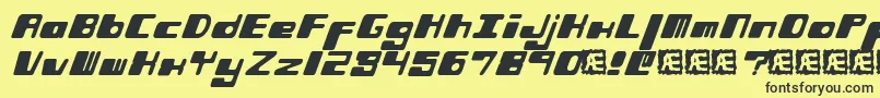 PhorfeitBrk Font – Black Fonts on Yellow Background