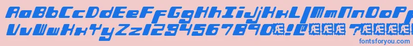 PhorfeitBrk Font – Blue Fonts on Pink Background