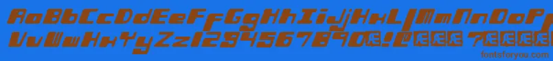 PhorfeitBrk Font – Brown Fonts on Blue Background
