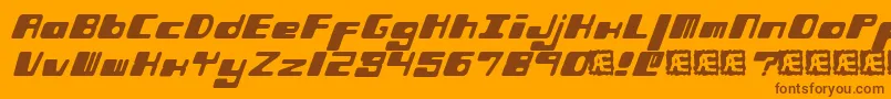 PhorfeitBrk Font – Brown Fonts on Orange Background