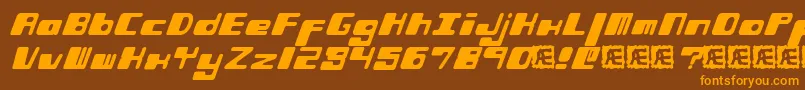 PhorfeitBrk Font – Orange Fonts on Brown Background