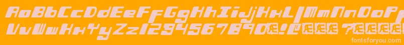 PhorfeitBrk Font – Pink Fonts on Orange Background