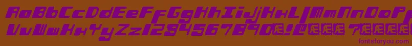 PhorfeitBrk Font – Purple Fonts on Brown Background