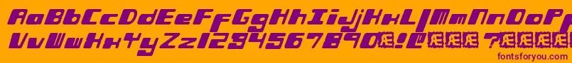 PhorfeitBrk Font – Purple Fonts on Orange Background