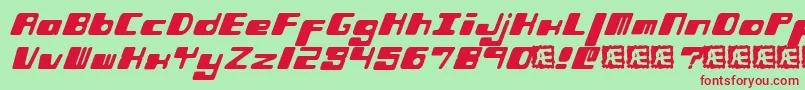 PhorfeitBrk Font – Red Fonts on Green Background