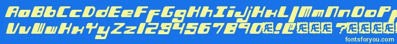 PhorfeitBrk Font – Yellow Fonts on Blue Background