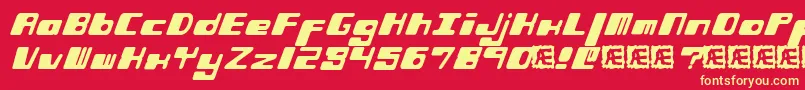 PhorfeitBrk Font – Yellow Fonts on Red Background