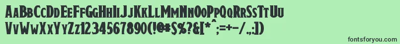 フォントDraconisBold – 緑の背景に黒い文字