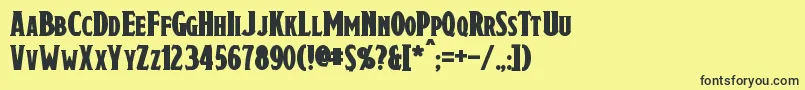 DraconisBold Font – Black Fonts on Yellow Background