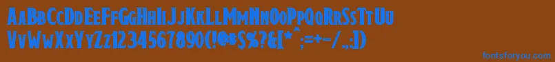 フォントDraconisBold – 茶色の背景に青い文字