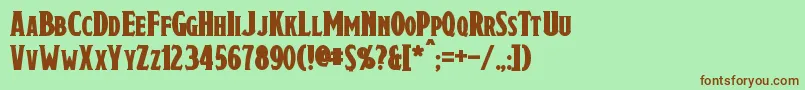 Шрифт DraconisBold – коричневые шрифты на зелёном фоне