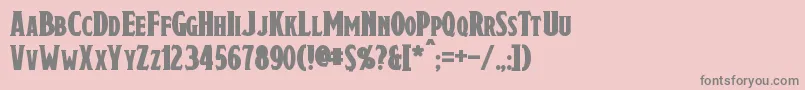 フォントDraconisBold – ピンクの背景に灰色の文字