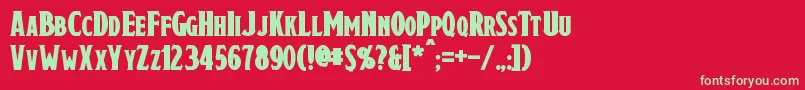 DraconisBold Font – Green Fonts on Red Background