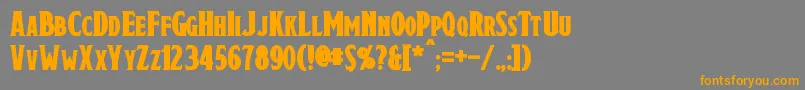 DraconisBold Font – Orange Fonts on Gray Background