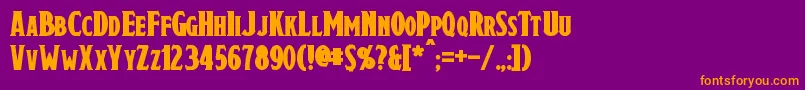 DraconisBold Font – Orange Fonts on Purple Background