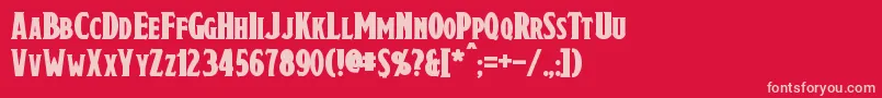 DraconisBold Font – Pink Fonts on Red Background