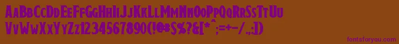 DraconisBold Font – Purple Fonts on Brown Background