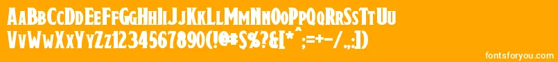 DraconisBold Font – White Fonts on Orange Background