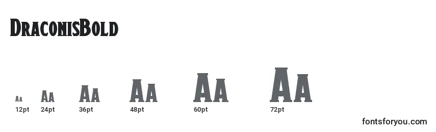 DraconisBold Font Sizes